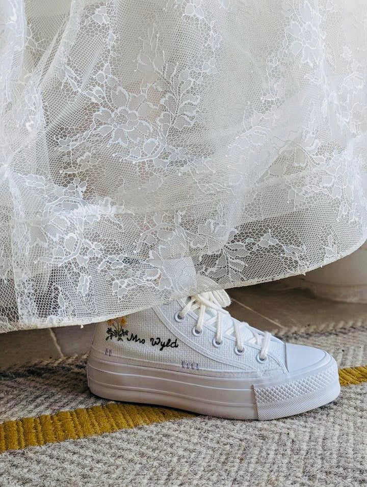Step into your Happily Ever After with Customised Hand Embroidered Converse